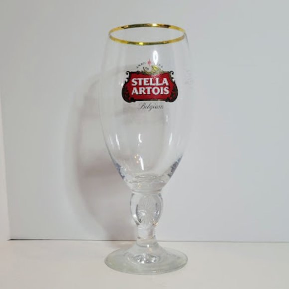 STELLA ARTOIS ORIGINAL GLASS CHALICE GOLD RIM 40cl - Picture 1 of 6